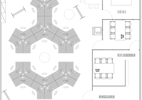 オフィス家具レイアウト図