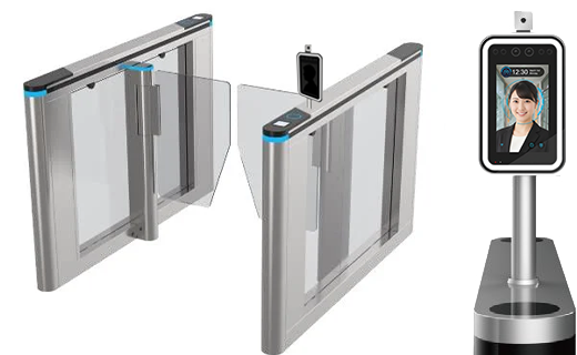 顔認証カメラと連携したゲートのイメージ
