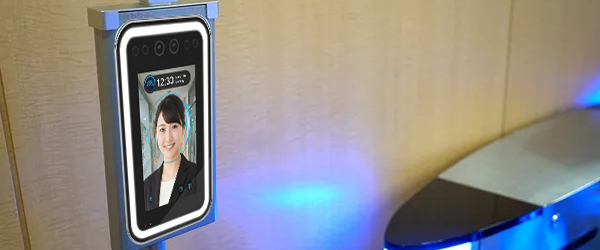 顔認証システムを導入した社員通用口イメージ