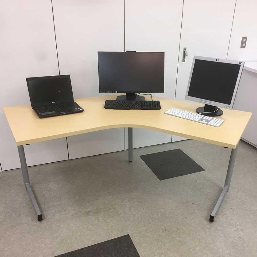 木製マルチモニターデスク VALTEC ブーメランデスク　Lサイズ